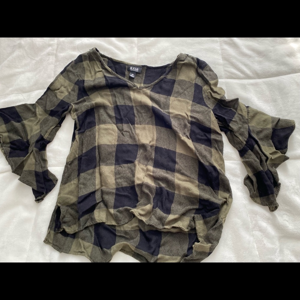 ana plaid dress up shirt